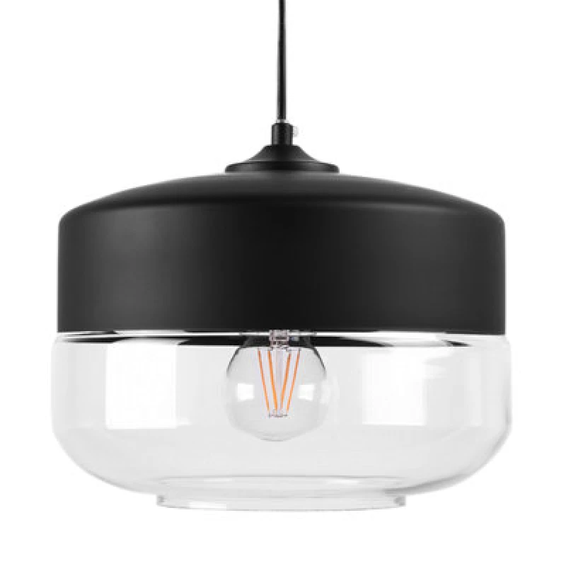 Image of Beliani Pendant Lamp Murray Glass Black