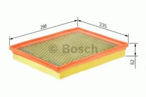 Image of Bosch 1457433655 Air Filter Insert S3655