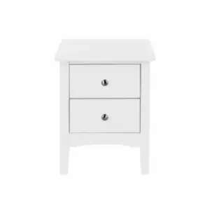 Image of Core Products Como White White 2 Petite Drawer Bedside Cabinet White