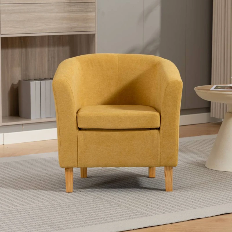 Image of Artemis Home Millie Fabric Accent Chair in Yellow Size: 1 Pack Yellow Unisex 1 Pack
