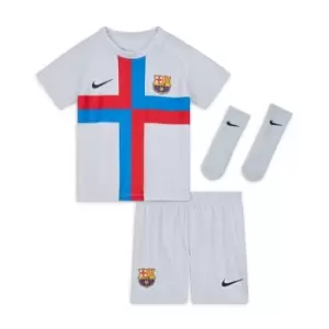 Image of Nike FC Barcelona Third Minikit 2022/2023 Babies - Grey
