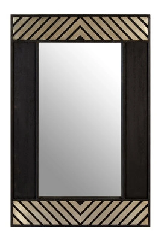 Image of Orsina Black Gloss Finish Accent Wall Mirror