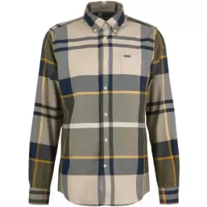 Image of Barbour Mens Dunoon Tailored Shirt Forest Mist Medium
