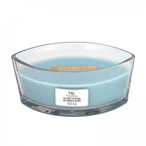 Image of WoodWick Salt & Cotton Large Ellipse Candle 453.6g