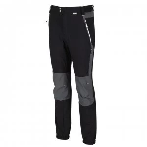 Image of Regatta Mountain II Stretch Walking Trousers, Regular Leg Length - Black/Magnet