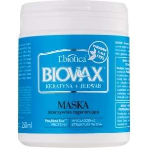 Image of L'biotica Biovax Keratin & Silk Regenerating Mask For Coarse Hair 250ml