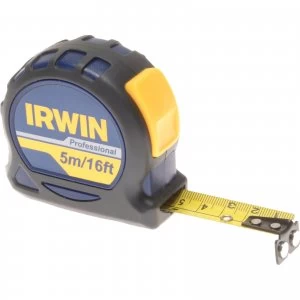 Image of Irwin Professional Pocket Tape Measure Imperial & Metric 16ft / 5m 19mm