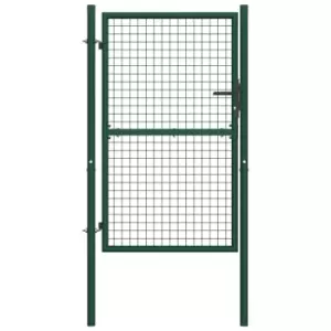 Image of Fence Gate Steel 100x175cm Green Vidaxl Green
