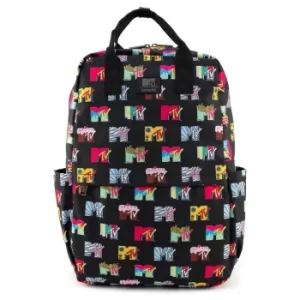 Image of Loungefly MTV Logos Backpack Aop