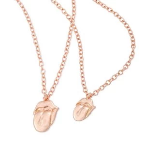 Image of The Rolling Stones - Rose Gold Tongue Necklace & Bracelet Set