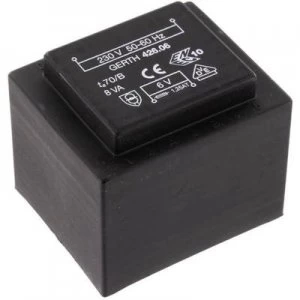 Image of PCB mount transformer 1 x 230 V 2 x 18 V AC 8 VA 222 mA