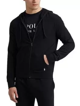 Image of Polo Ralph Lauren Lounge Zip Thru Hoodie, Black Size M Men