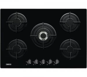 Image of Zanussi ZGO75524BA 5 Burner Gas Hob