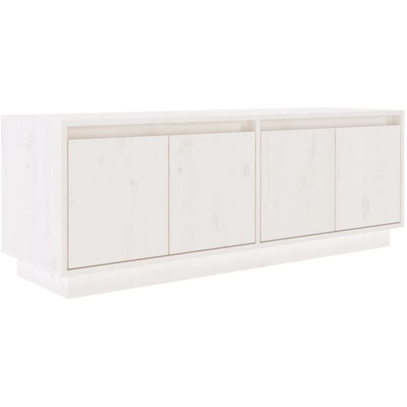 Image of VIDAXL TV Cabinet White 110x34x40cm Solid Wood Pine Vidaxl 8720286904886