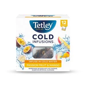 Image of Tetley Cold Infusions Passion Fruits & Mango Ref 1602A Pack 12