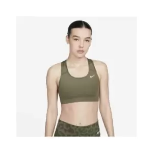 Image of Nike Swoosh Medium-Support Sports Bra Ladies - Green