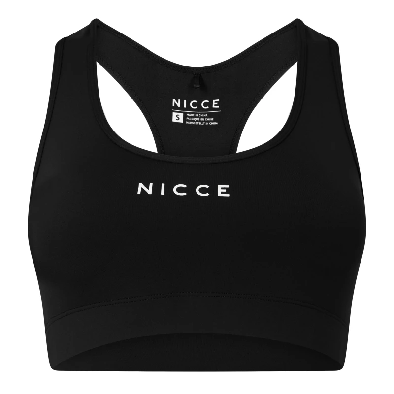 Image of Nicce Dia Racerback Sports Bra Womens Black female 14 (L)