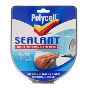 Image of Polycell Sealant Strip For Kitchen and Bathrooms - 22mm