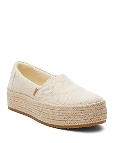 Image of Toms Womens Valencia Espadrille Platform Flats