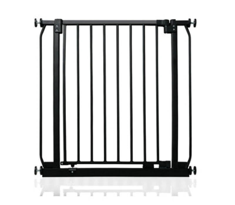 Image of Safetots Elite Pressure Safety Gate, 71Cm - 80Cm, Matt Black, Pressure Fit Stair Gate