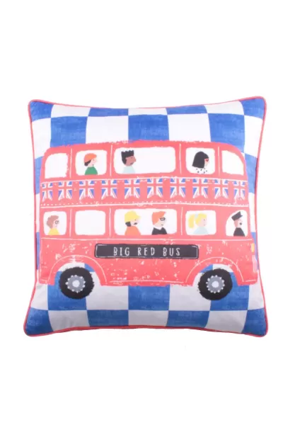 Image of 'On The Move' Velvet Filled Cushion