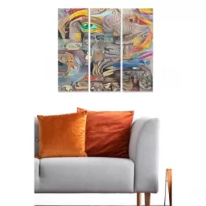 Image of MDF1299851431 Multicolor Decorative MDF Painting (3 Pieces)