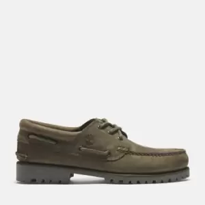 Image of Timberland 3-eye Lug Handsewn Boat Shoe For Men In Green Dark Green, Size 8