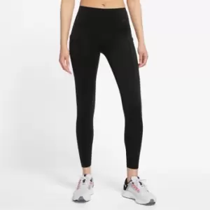 Image of Nike Dri-FIT Go Womens Firm-Support Mid-Rise 7/8 Leggings with Pockets - Black