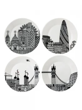 Image of Royal Doulton Charlene Mullen London Calling Plates Set of 4
