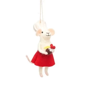 Image of Sass & Belle Mary Baker Mouse Felt Decoration