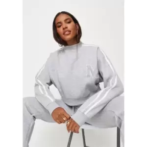 Image of Missguided the Branded Side Split Tracksuit Sweat - Grey