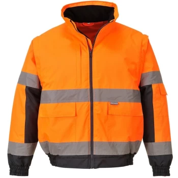Image of Portwest - C468ORRM - sz M HI-Vis 2-in-1 Jacket - Orange
