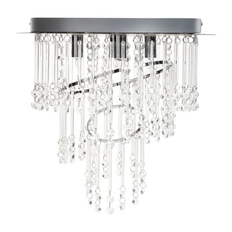 Image of Beliani Chandelier Esmelle S Crystal Silver