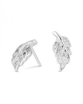 Image of Simply Silver Feather Stud Earring