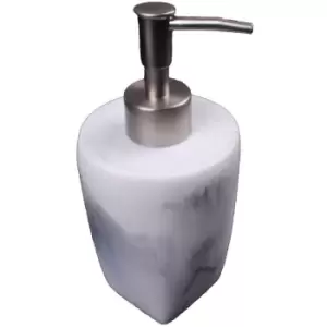 Image of Showerdrape - Octavia Freestanding Liquid Soap Dispenser, White Marble - White Marble