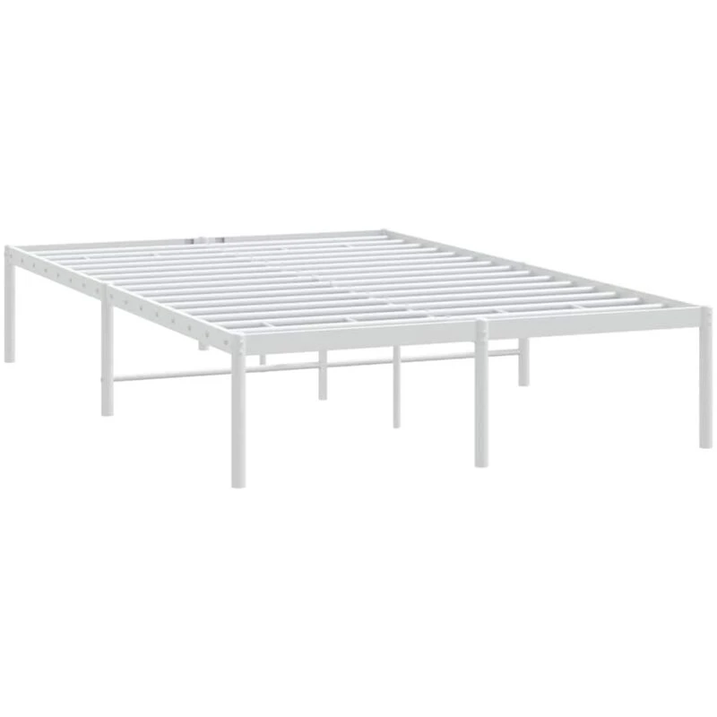 Image of VIDAXL Metal Bed Frame without Mattress White 135x190cm Vidaxl 8720845721541