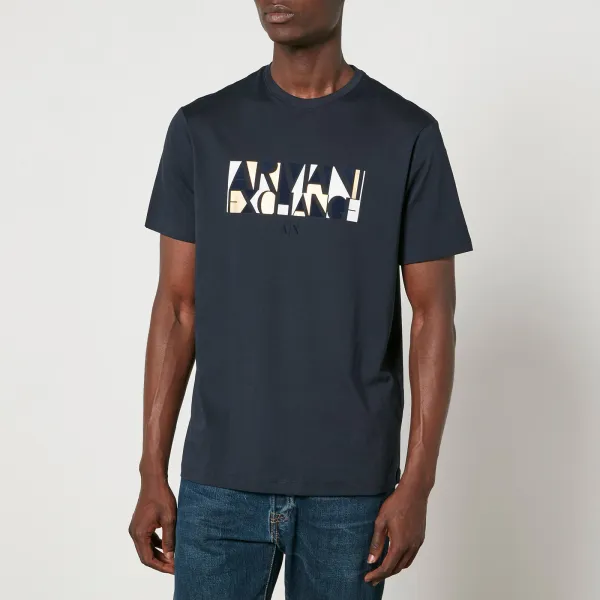 Image of Armani Exchange Abstract Logo Cotton-Jersey T-Shirt - M