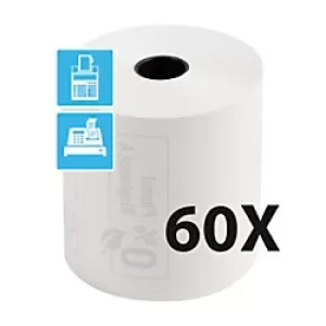 Image of Exacompta Receipt Rolls 1Ply Thermal, 55g, 57x60, 6 boxes of 10 Rolls