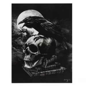 Image of Alchemy Poe's Raven Canvas Plaque