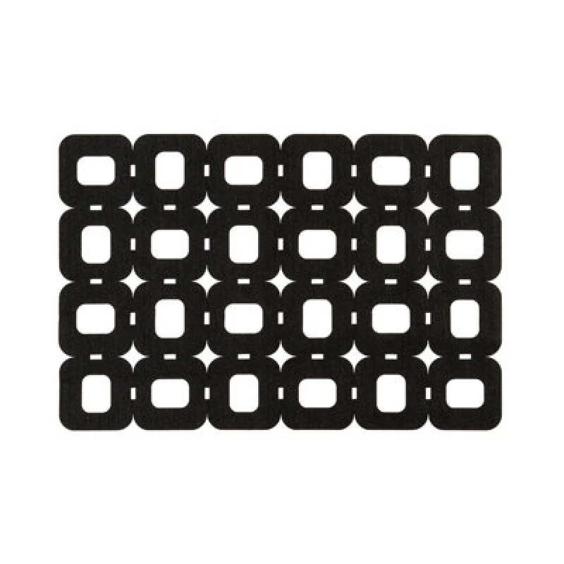 Image of Premier Housewares Felt Place Settings Black Felt Block Design Placemats Black