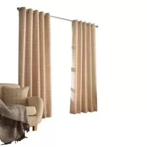 Image of Furn Ellis Ringtop Eyelet Curtains (229 x 229 cm) (Natural)
