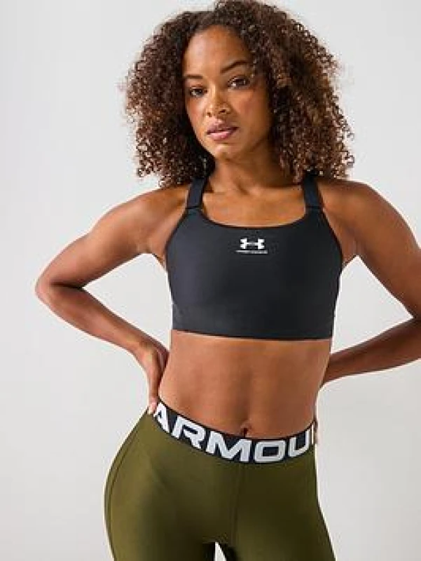 Image of Under Armour Armour Ua Heatgear High Impact Sports Bra Womens - Black 12