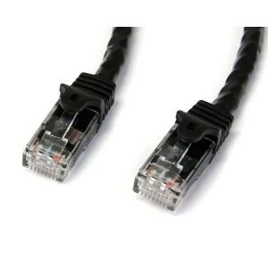 Image of 15m Black Gigabit Snagless RJ45 UTP Cat6 Patch Cable 15 m Patch Cord