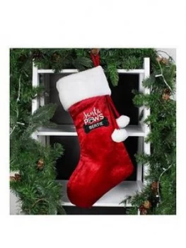 Image of Personalised Santa Paws Christmas Dog Stocking, One Colour, Women