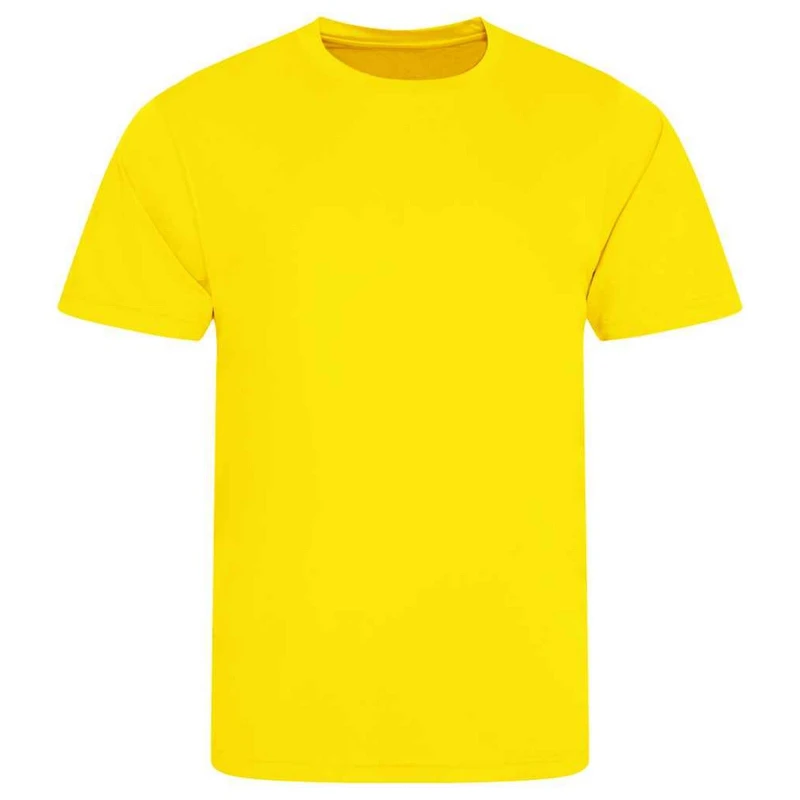 Image of AWDis Cool Mens Smooth T-Shirt in Yellow Size: Small Yellow Male S