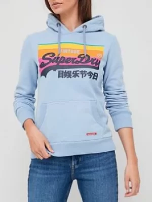 Image of Superdry Classic Hoodie -Blue Size 12, Women
