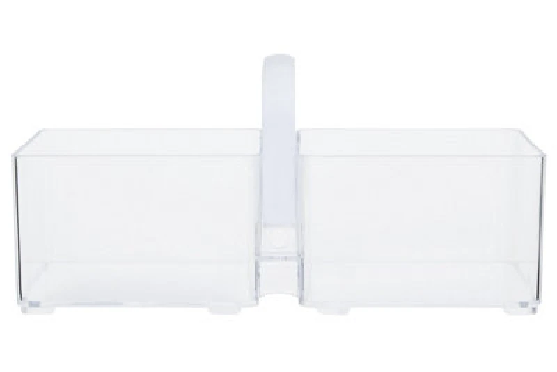 Image of Orsina Versatile Clear Plastic Kitchen Organiser With Handle, Integrated Handle Storage Boxes, Versatile Boxes