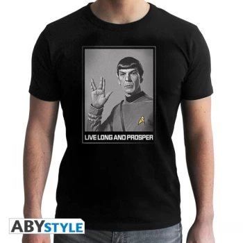 Image of Star Trek - Spock Mens Medium T-Shirt - Black