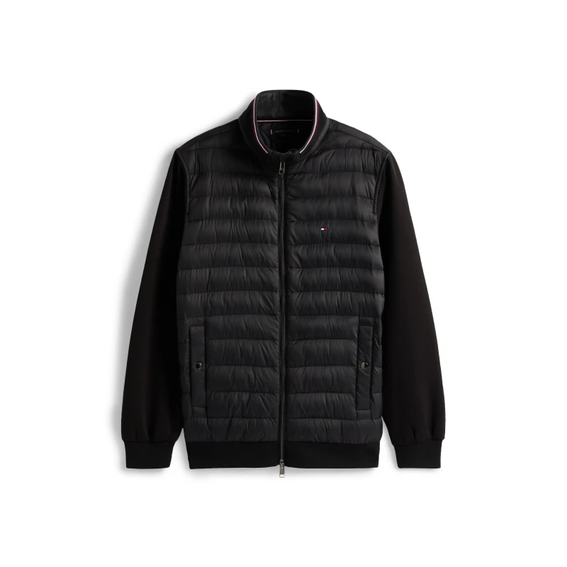 Image of Tommy Hilfiger Mens Water-Repellent Quilted Hybrid Jacket Black BDS male S