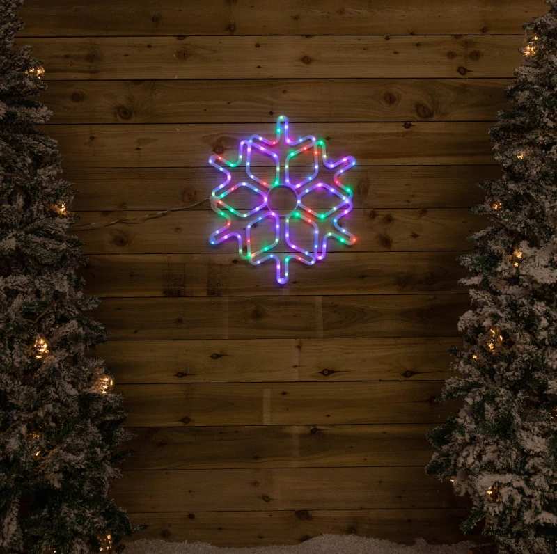 Image of 57cm RGB Digital Light up Christmas Snowflake with Remote Control & Timer Function